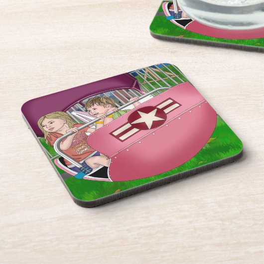 Kinder der Karnevalskunst Getränkeuntersetzer (Linke Seite)