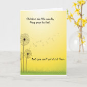 Kinder der Mutter sind wie Unkraut Karte (Gelbe Blume)