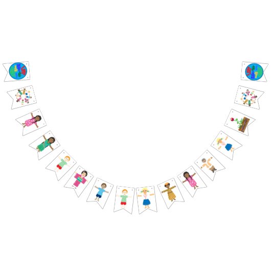 Kinder der Welt mit Händen Wimpelkette (Alle)