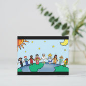 Kinder der Welt Postkarte (Stehend Vorderseite)