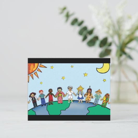 Kinder der Welt Postkarte (Stehend Vorderseite)