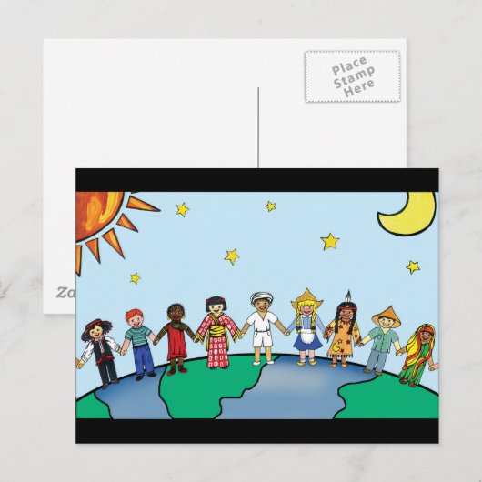 Kinder der Welt Postkarte (Vorne/Hinten)
