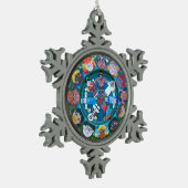 Kinder der Welt Schneeflocken Zinn-Ornament (Links)
