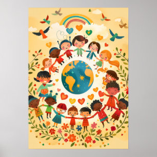 Kinder der Welt — Vielfalt und Frieden Poster