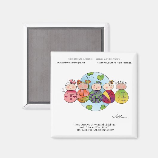 KINDER DER WELTLEISTUNG bis April McCallum Magnet (Vorderseite/Rückseite)