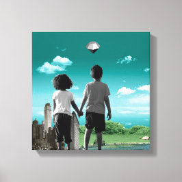 Kinder der Zukunft Leinwanddruck