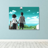 Kinder der Zukunft Leinwanddruck (Insitu (Holzboden))