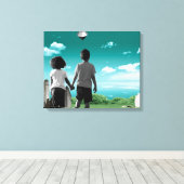 Kinder der Zukunft Leinwanddruck (Insitu (Holzboden))