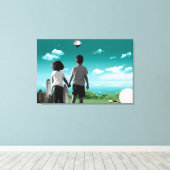 Kinder der Zukunft Leinwanddruck (Insitu (Holzboden))