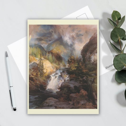 Kinder des Berges von Thomas Moran Postkarte