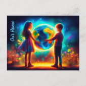 Kinder des Earth Day Welt Postkarte (Vorderseite)