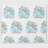 Kinder des Einhorns - Niedliche Weihnachten Geschenkpapier (Flach)