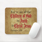 Kinder des Gottes durch Glauben Mousepad (Mit Mouse)