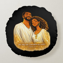 Kinder des Lichts Rundes Kissen