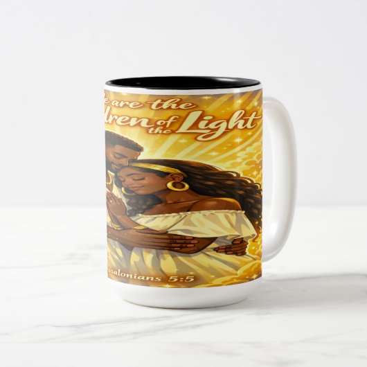 Kinder des Lichts Zweifarbige Tasse (VorderseiteRechts)