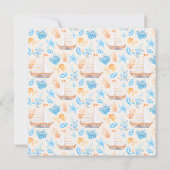 Kinder des Wasserstrands zum ersten Geburtstag Einladung (Rückseite)