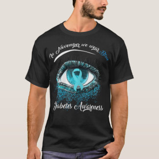 Kinder Diabetes Bewusstsein blaues Schleimhaut Aug T-Shirt