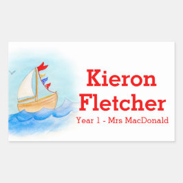 Kinder, die als Aufkleber für Segelboote bezeichne