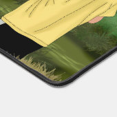 Kinder, die am Teich vor Ort fischen Schreibtischunterlage (Ecke)