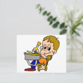 Kinder, die an der Schreibtisch schreiben Postkarte (Stehend Vorderseite)