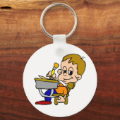 Kinder, die an der Schreibtisch schreiben Schlüsselanhänger (Vorderseite)