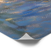 Kinder, die an einem Teich Sunlit spielen - Impres Poster (Ecke)