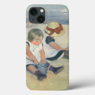 Kinder, die auf dem Strand, 1884 spielen iPhone 13 Hülle