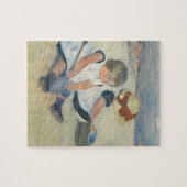 Kinder, die auf dem Strand, 1884 spielen Puzzle (Horizontal)