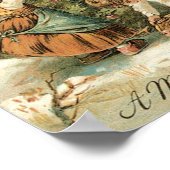 Kinder, die außerhalb des Weihnachtsbaumes schmück Poster (Ecke)