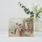 Kinder, die BlackBerry pflücken, 19. Jahrhundert Postkarte (Stehend Vorderseite)