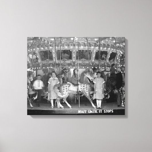Kinder, die Carousel, 1925 reiten Leinwanddruck (Vorderseite)