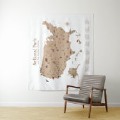 Kinder, die das National Park Map Woodland Kinderz Wandteppich (Beispiel)