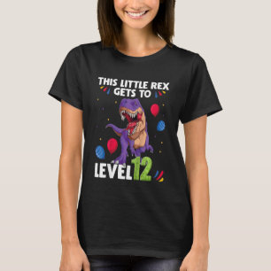 Kinder, die diesen kleinen Rex auf Stufe 12 Geburt T-Shirt