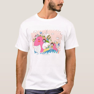 Kinder, die durch Fische im Teich spielen T-Shirt