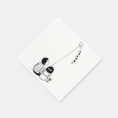 Kinder, die ein Kitepapier von Napkins fliegen Serviette (Ecke)