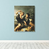 Kinder, die einen Kuchen essen, 1670-75 Leinwanddruck (Insitu (Holzboden))