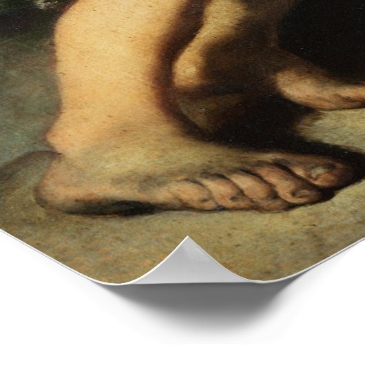 Kinder, die einen Kuchen essen, 1670-75 Poster (Ecke)