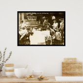 Kinder, die Eisblöcke lecken, 1912 in New York Poster (Küche)