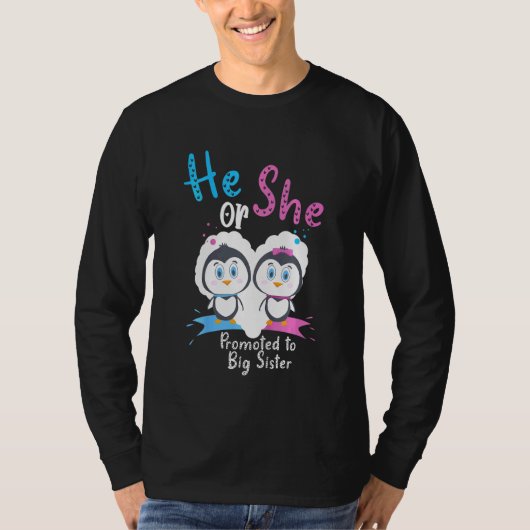 Kinder, die er oder sie zu einem großen Schwester T-Shirt (Vorderseite)