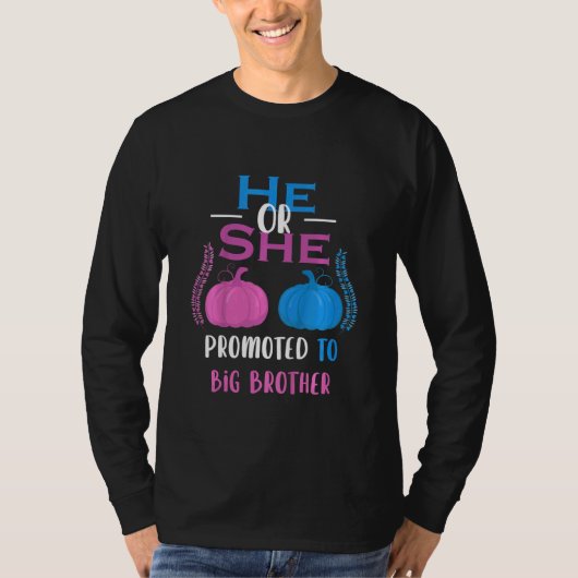 Kinder, die er oder sie zum Gender Groß-Bruder-Rev T-Shirt (Vorderseite)