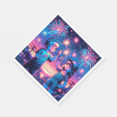 Kinder, die Feuerwerke am 4. Juli aufhalten Serviette (Ecke)