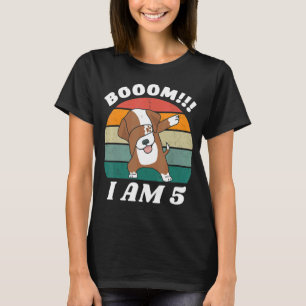 Kinder, die Hund zum Geburtstag tanzen 5 Jahre alt T-Shirt