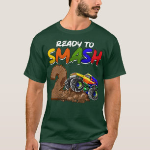Kinder, die ich als 2-Monster-Lkw-Birt zerschlagen T-Shirt