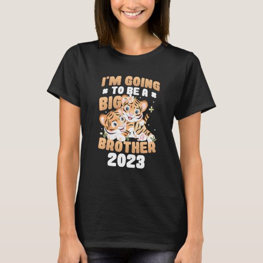 Kinder, die ich als großer Bruder 2023 schwanger w T-Shirt (Vorderseite)