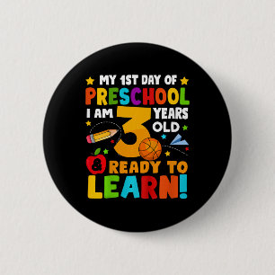 Kinder, die ich am ersten Schultag lernen kann Button