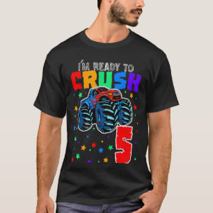 Kinder, die ich bereit bin, 5 Monster Truck 5. Geb T-Shirt