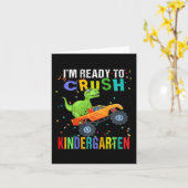 Kinder, die ich bereit bin, den Kindergarten Dinos Karte (Gelbe Blume)