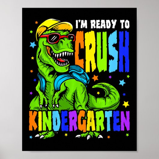 Kinder, die ich bereit bin, den Kindergarten Dinos Poster (Vorne)