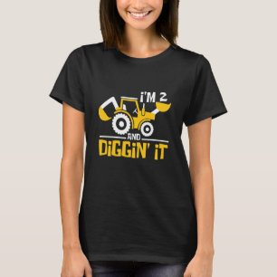Kinder, die ich bin 2 und Graben es Baubagger 2 T-Shirt