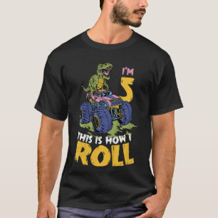Kinder, die ich bin 5 So Roll Monster Truck 5th Bo T-Shirt